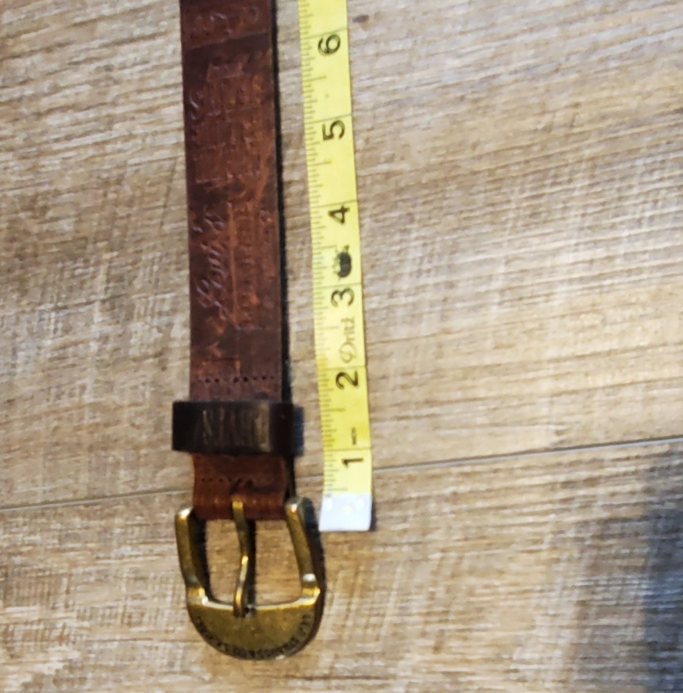 Levi's Vintage Brown Leather Belt with Brass Buckle Medium/27-31βοΈπ€βοΈ - Picture 5 of 8